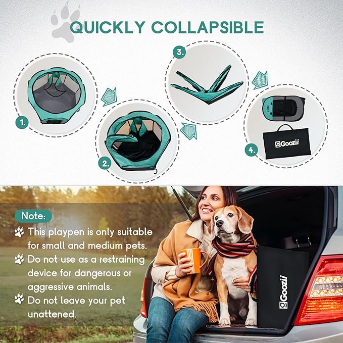 Goozii Pet Cat Playpen for Indoor Cats Enclosed, Puppy Dog Play Pen for Outdoor - Image 6