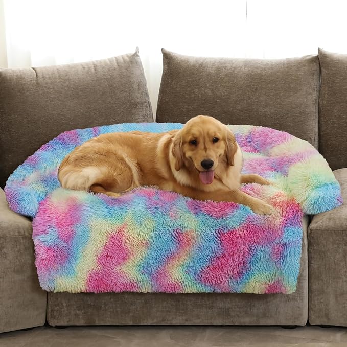 GGIB Calming Dog Bed Fluffy Plush Dog Mat by GGIB