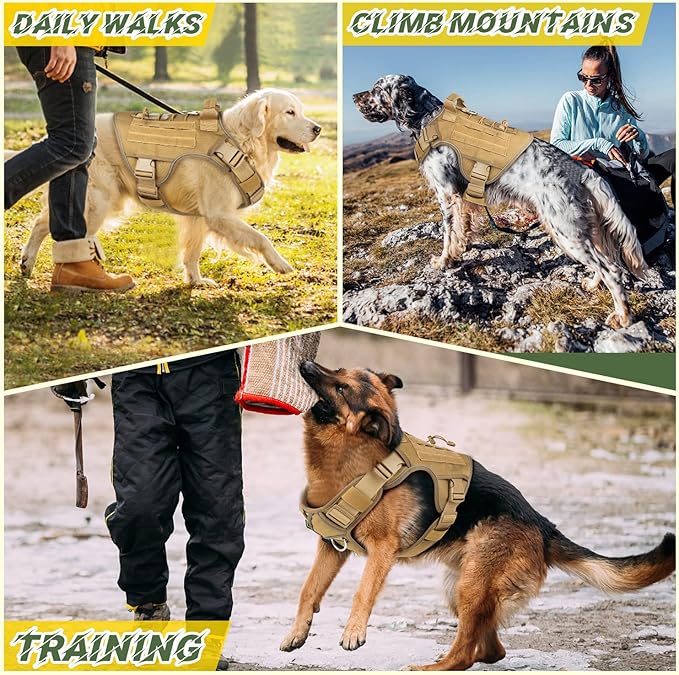 WINGOIN Tactical Dog Harness for Large Dogs, Heavy Duty No Pull Dog Harness - Image 5