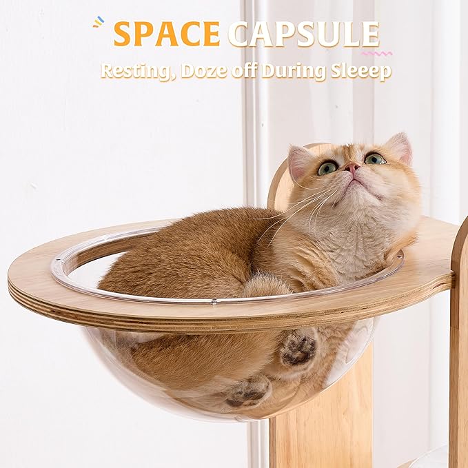 HITTITE Solid Wood Cat Tree Tower - Image 5