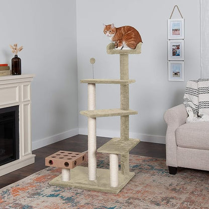 Furhaven 49.5" Tall Cat Tree for Indoor Cats, Ft. Sisal Scratching Posts - Image 3