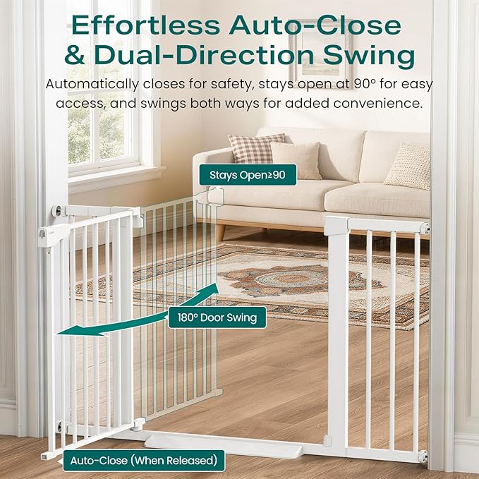 Cumbor 30-46" Baby Gate for Stairs, Toddler Safety Essentials for The House - Image 3