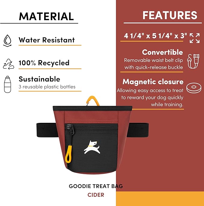OllyDog Goodie Treat Bag, Dog Treat Pouch, Waist Belt Clip - Image 5