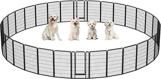 Yaheetech Dog Playpen Outdoor, 47 inch 32 Panels Dog Pen Indoor Heavy Duty by Unknown