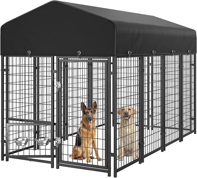 Sino Luban Dog Kennel Outdoor, Heavy Duty Outdoor Kennel Dog Run Enclosure by SINOLUBAN