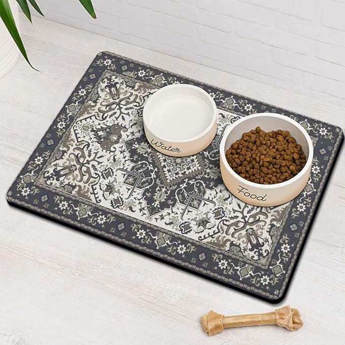 Pet Feeding Mat for Floors Waterproof Dog Mat for Food and Water Absorbent - Image 8