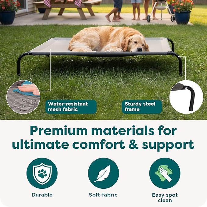 FurHaven Elevated Dog Bed, Cooling Raised Pet Cot - Image 4