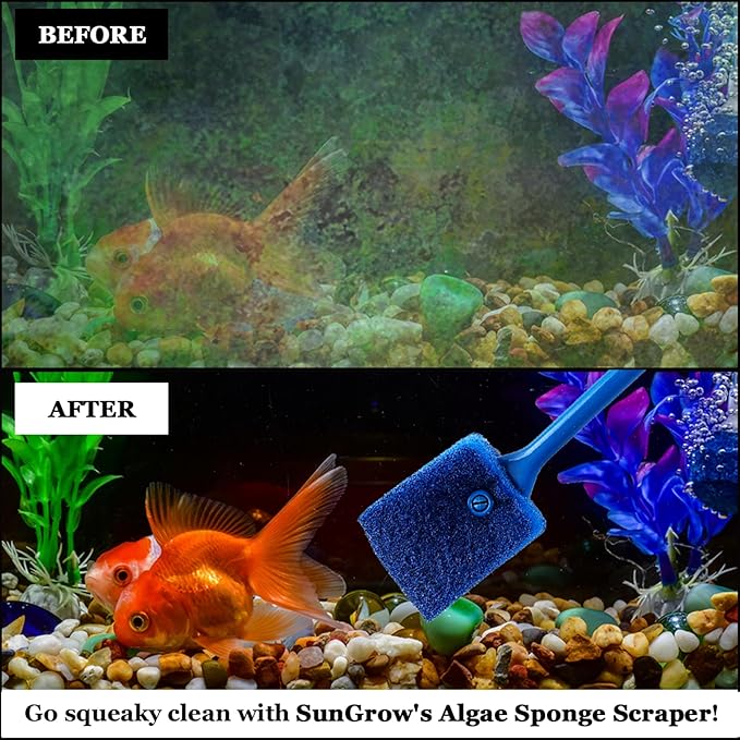 SunGrow Aquarium, Crested Gecko, Hermit Crab Sponge Scraper Cleaner, 16” x 2” - Image 4