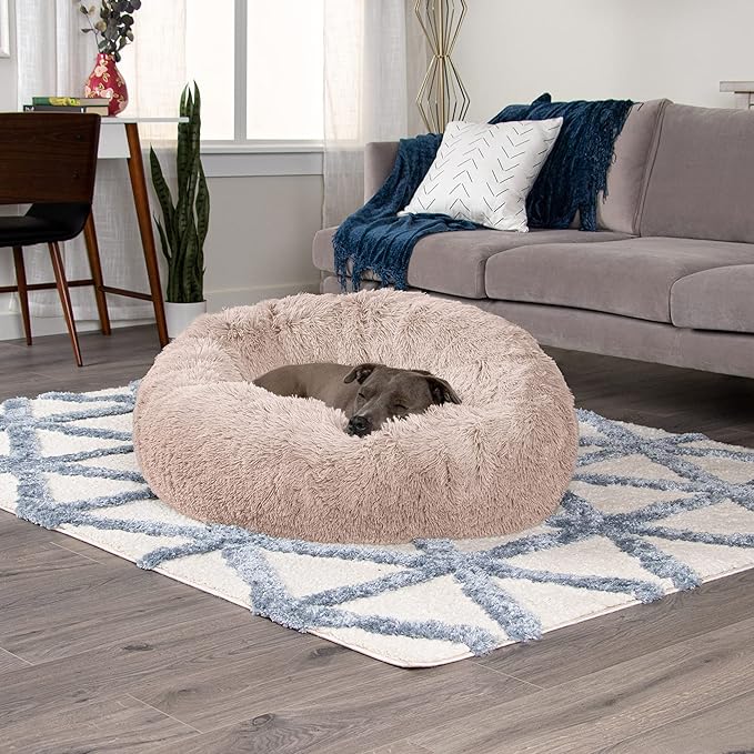 Furhaven 36" Round Calming Donut Dog Bed - Image 2
