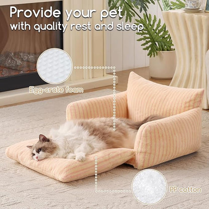 Hollypet Cat Bed Fluffy Plush Multifunctional Double-Layer Machine Washable - Image 5