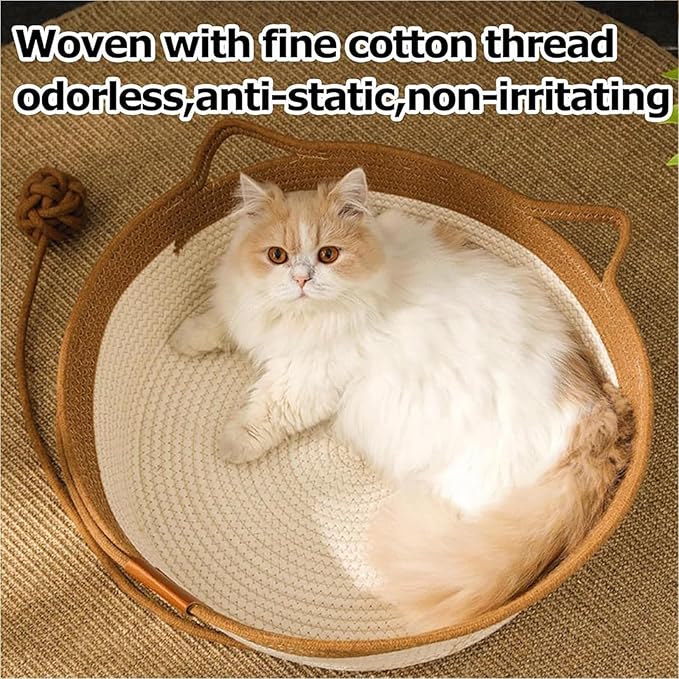 Instinct Basket, Stimuli Handwoven cat Basket Rope Cotton Eliminates Bed - Image 2