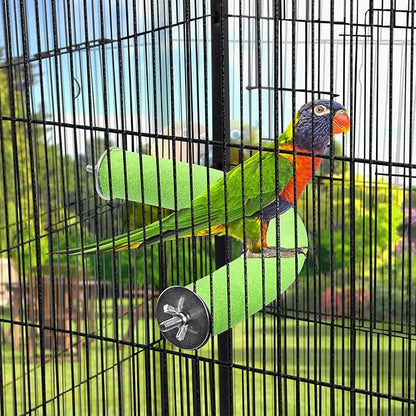 FrgKbTm U Shape Parrot Perch Stand Toy Bird Platform Sand Paw Grinding Clean - Image 3