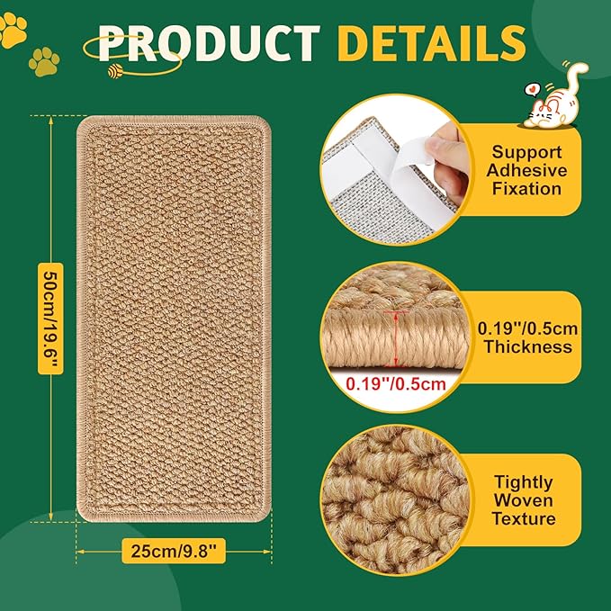ENONCI​ Corner Cat Scratcher Wall Mounted - Image 7