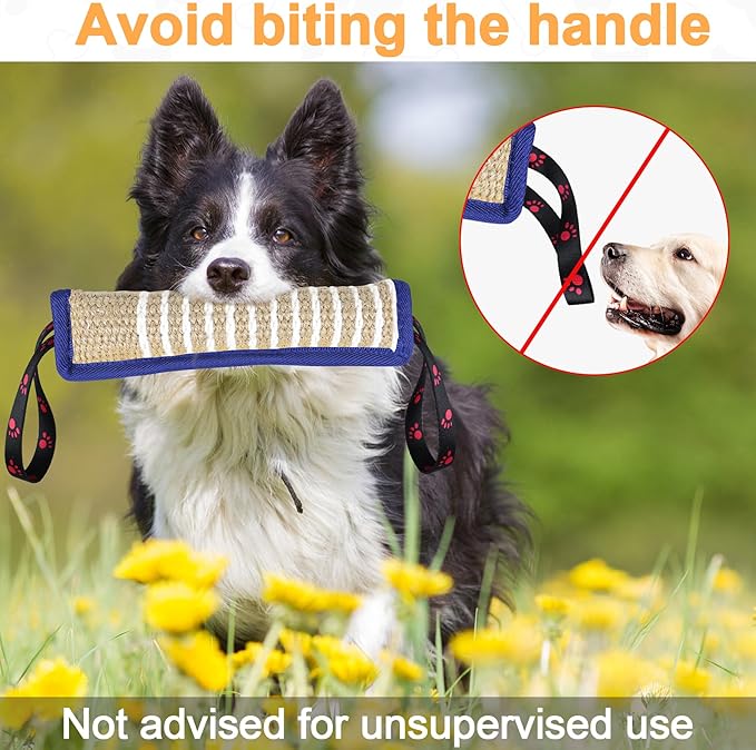 ToLanbbt Dog Tug Toy Dog Bite Jute Pillow Pull Toy - Image 7