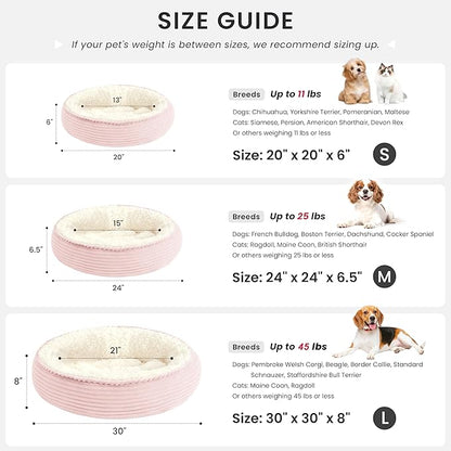 Love's cabin Round Donut Cat and Dog Cushion Bed, 20in Pet Bed - Image 4