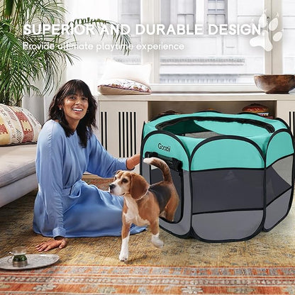 Goozii Pet Cat Playpen for Indoor Cats Enclosed, Puppy Dog Play Pen for Outdoor - Image 2