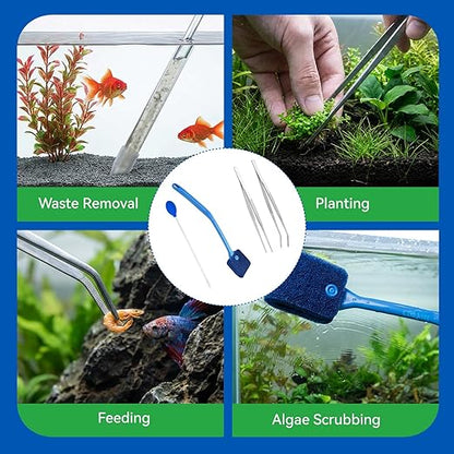 6 Pcs Aquarium Gravel Cleaner Tool Set, 15In Fish Tank Cleaner Kit - Image 5