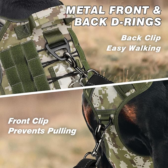 WINGOIN Tactical Dog Harness for Large Dogs, Heavy Duty No Pull Dog Harness - Image 2