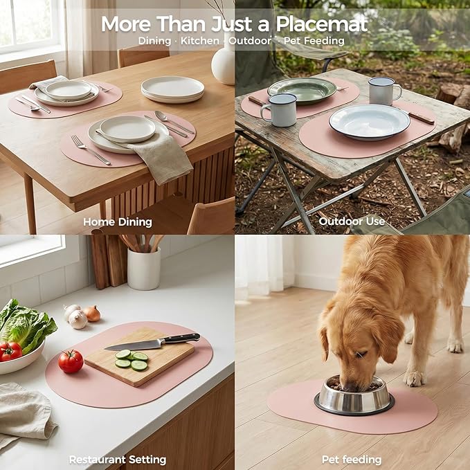 Premium Thick Silicone Placemat，Heat & Oil Resistant, Non-Slip Table Mat - Image 3