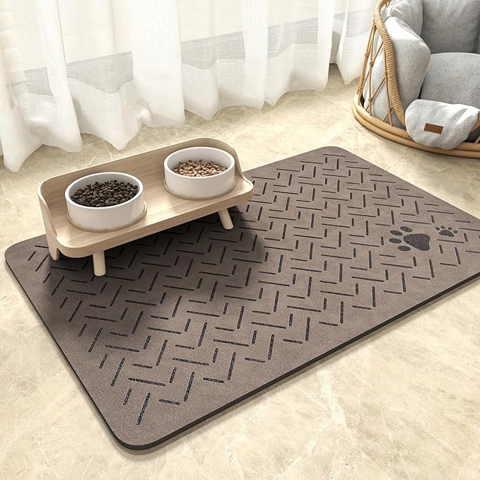 MontVoo-Absorbent Pet Feeding Mat-No Stains Pet Mat by MontVoo