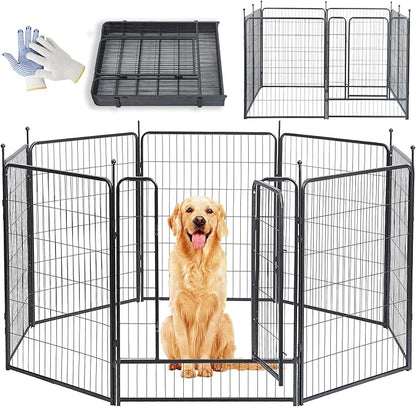 Dog Playpen, 32/40/45 Inch Height in Heavy Duty, Folding Indoor Outdoor by BestForYourPets