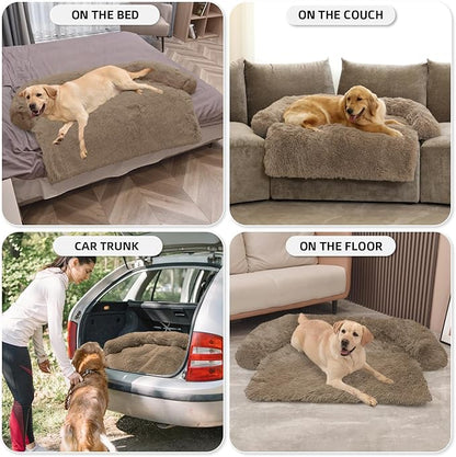 Calming Dog Bed Fluffy Plush Dog Mat - Image 6