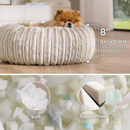 Bedsure ComfyFleece™ Donut Small Dog Bed - Image 2