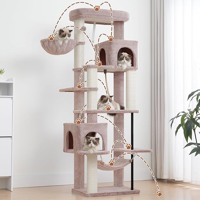 Gitelsnour Cat Tree for Indoor Cats Large Adult, 70.5'' Cat Tower - Image 6