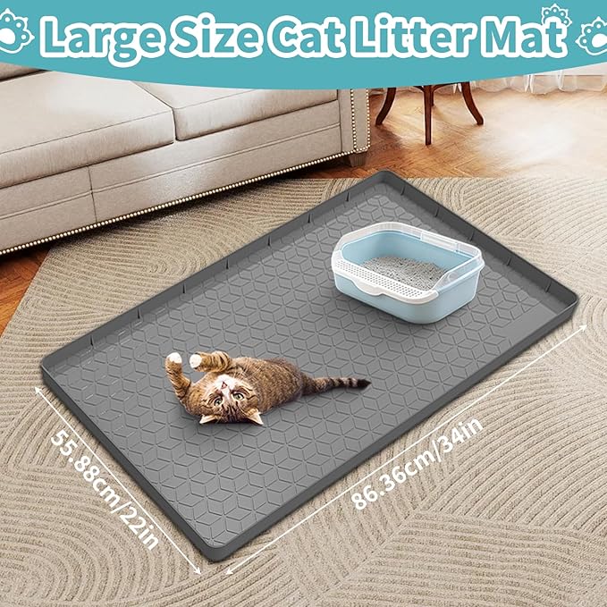 Cat Litter Mat, Silicone Cat Litter Box Mat - Image 4