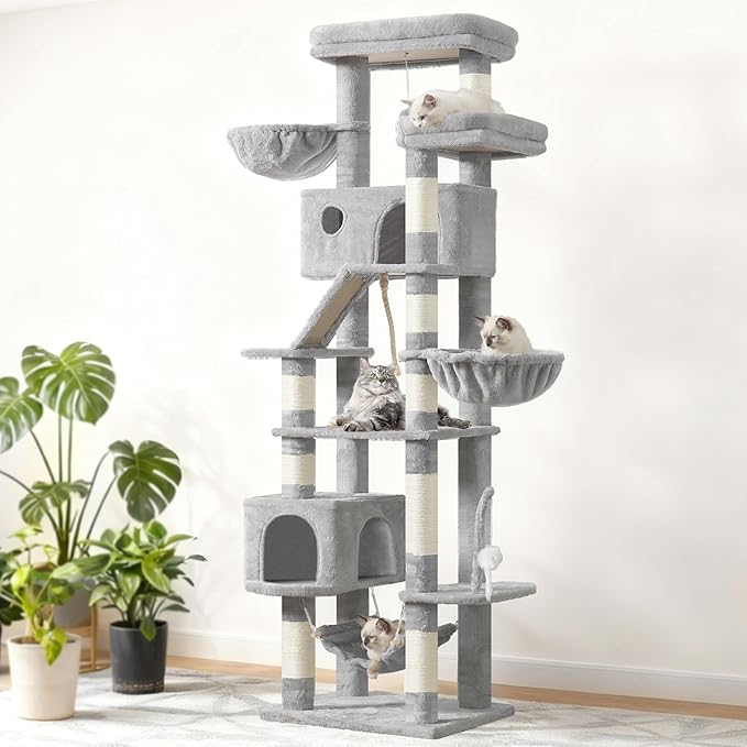 Gitelsnour Cat Tree for Large Cats, 78.7" Tall Cat Tower for Indoor Cats - Image 8