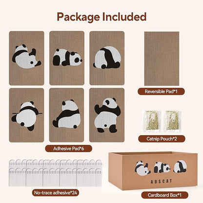 AUSCAT Cardboard Cat Wall Scratcher, 7 cat Scratching Boards - Image 6