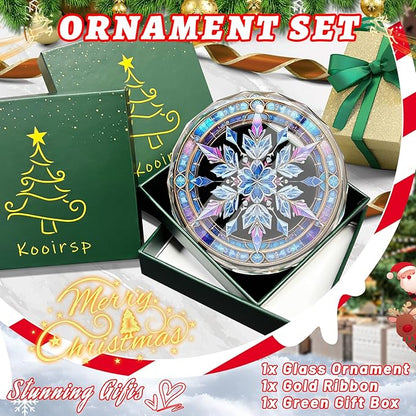 Stained Glass Snowflake Ornament, Snowflake Christmas Tree Ornaments, Gift - Image 3