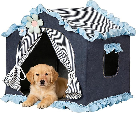 Denim Blue Indoor Dog House by SEIMMIE