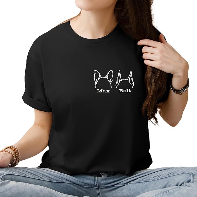 Custom Dog Mom Shirt Personalized Dog Ears Sweatshirt - Image 5