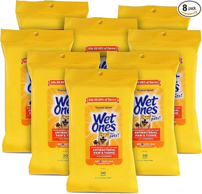 Wet Ones for Pets Paw and Tushie Dog Wipes by WetOnes