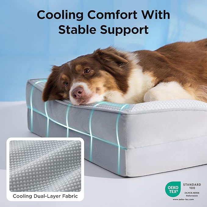 Bedsure L Plus Cooling Dog Bed for Large Dogs - Image 3