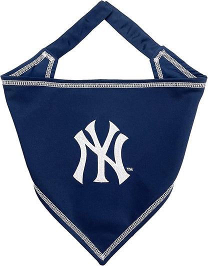 Pets First MLB New York Yankees TIE Bandana, Large/X-Large. Dog Bandana Scarf by PETSFIRST