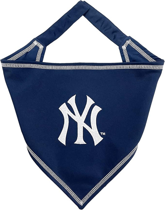 Pets First MLB New York Yankees TIE Bandana, Large/X-Large. Dog Bandana Scarf by PETSFIRST