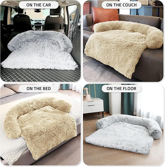 Calming Dog Bed Fluffy Plush Dog Mat - Image 6