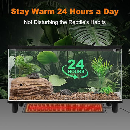LUCKY HERP Reptile Heat Pad 8x18 Inch 24W Under Tank Terrarium Heating Mat - Image 5