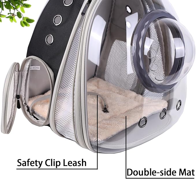 Cat Backpack Carrier, Space Capsule Astronaut Clear Bubble Front Extension to - Image 5