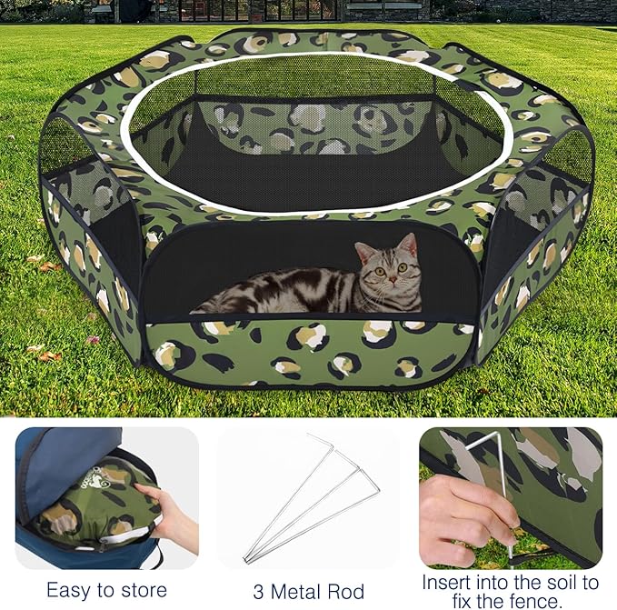 Pawaboo Small Animals Playpen, Waterproof Small Pet Cage Tent - Image 5