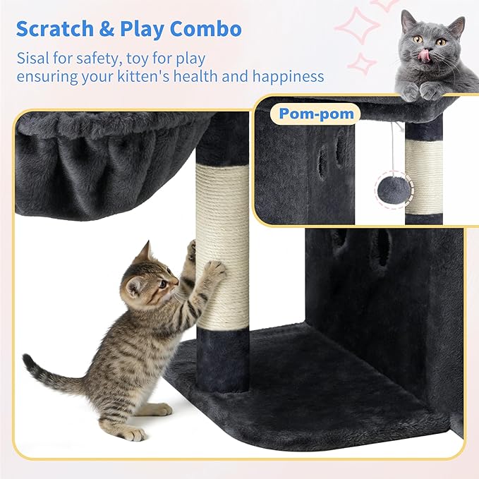 Heybly Cat Tree, 26.3-inch Cat Tower - Image 5