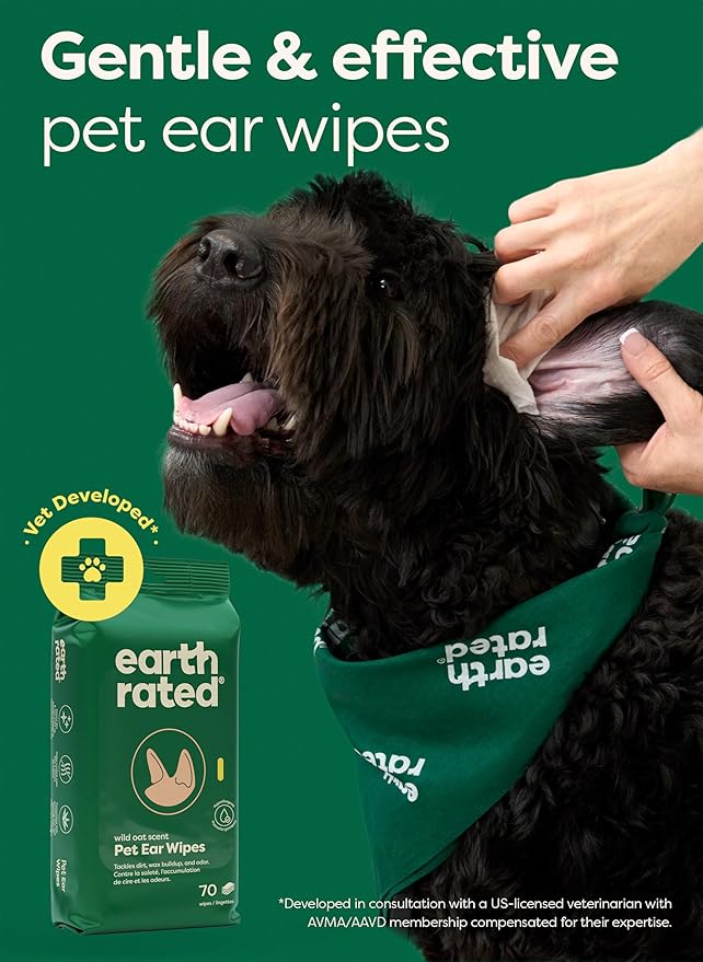 Earth Rated Dog Ear Wipes, Vet-Developed Pet Ear Wipes - Image 2