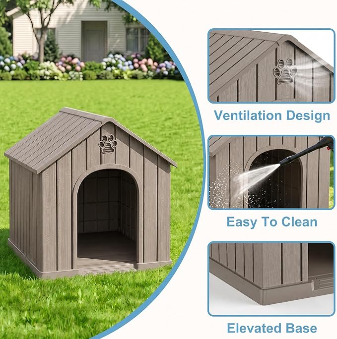 EFU Large Dog House Outdoor Indoor, Waterproof Puppy Dog House - Image 3