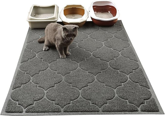 LittleTiger Cat Litter Mat, XL Super Size, Phthalate Free, 46x35 Inches by Cosyearn