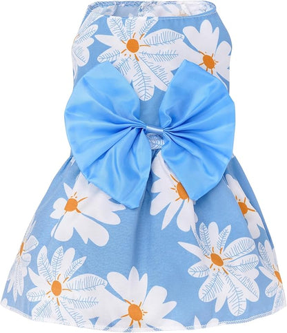 choyaxo Floral Dog Dress Cute Dog Skirt Pet Dress Summer Pet Clothes - Image 2