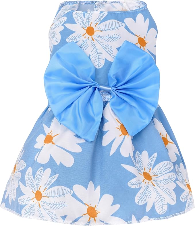 choyaxo Floral Dog Dress Cute Dog Skirt Pet Dress Summer Pet Clothes - Image 2