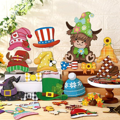 42 Pcs Interchangeable Highland Cow Graduation Gift Holiday Highland Cow Decor - Image 4