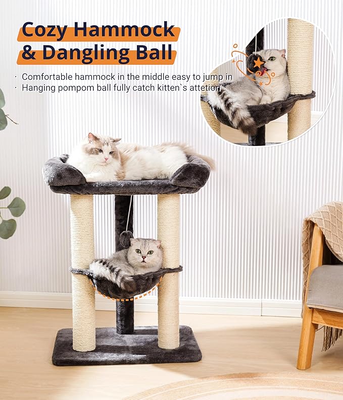 Happi N Pets 28" Cat Tree, Large Bed - Image 6